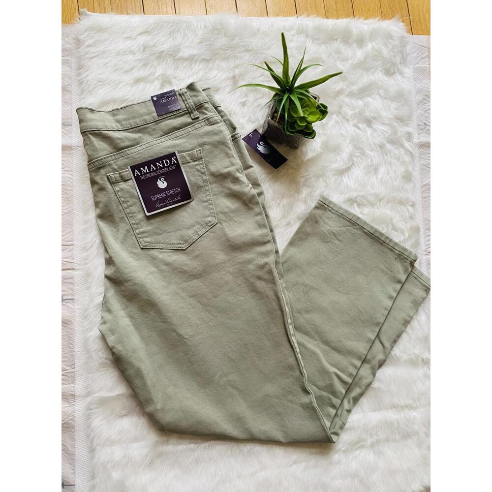 Gloria Vanderbilt Amanda Women's Casual Pants, Light Green, Size 12